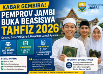 Kabar Gembira! Pemprov Jambi Buka Beasiswa Tahfiz 2026, Ini Syaratnya