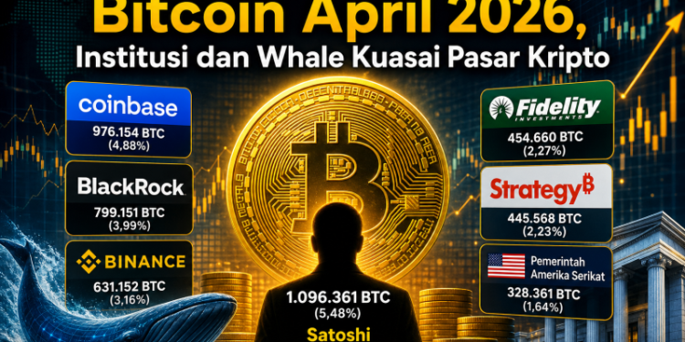 Deretan nama Penguasa Bitcoin April 2026, Institusi dan Whale Kuasai Pasar Kripto