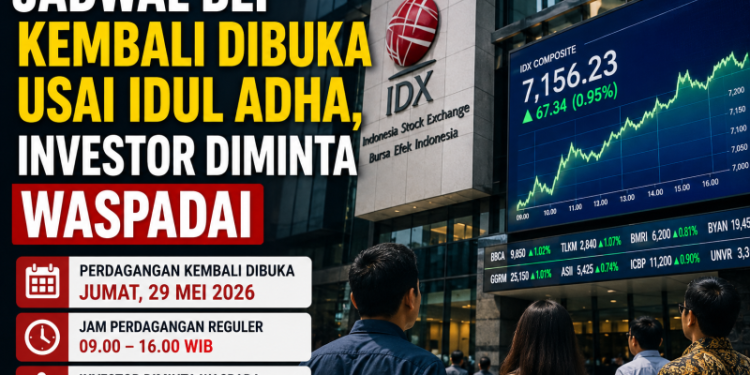 Jadwal BEI Kembali Dibuka Usai Idul Adha, Investor Diminta Waspadai
