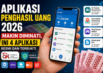 Aplikasi Penghasil Uang 2026 Makin Diminati, Ini 4 Aplikasi resmi dan Terbukti
