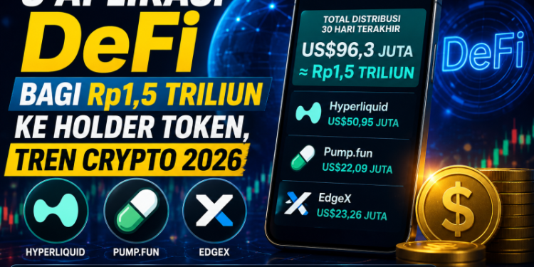 3 Aplikasi DeFi Bagi Rp1,5 Triliun ke Holder Token, Tren Crypto 2026