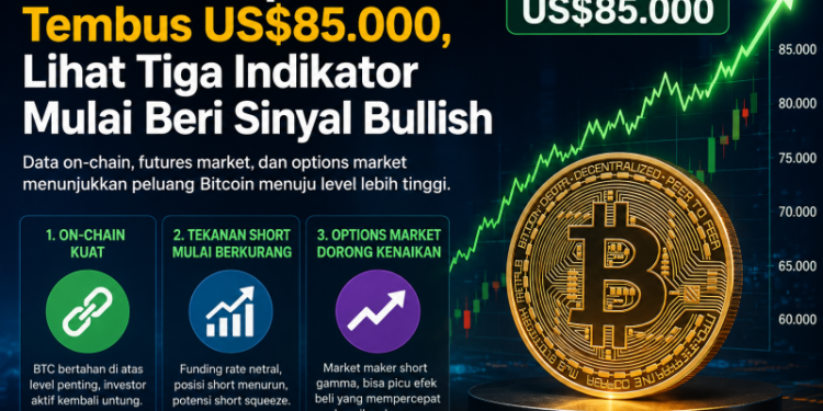 Bitcoin Berpotensi Tembus US$85.000, Lihat Tiga Indikator Mulai Beri Sinyal Bullish