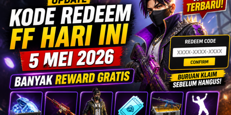 Update Kode Redeem FF Hari Ini 5 Mei 2026, Banyak Reward Gratis