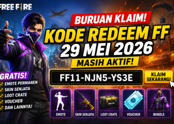 Buruan Klaim! Kode Redeem FF 29 Mei 2026 Masih Aktif