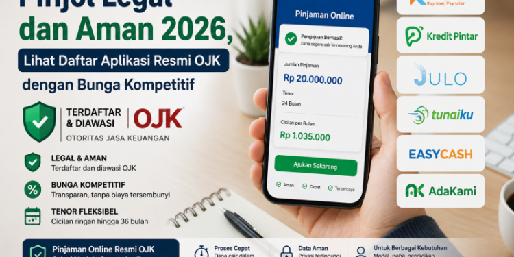 Pinjol Legal dan Aman 2026, Lihat Daftar Aplikasi Resmi OJK dengan Bunga Kompetitif