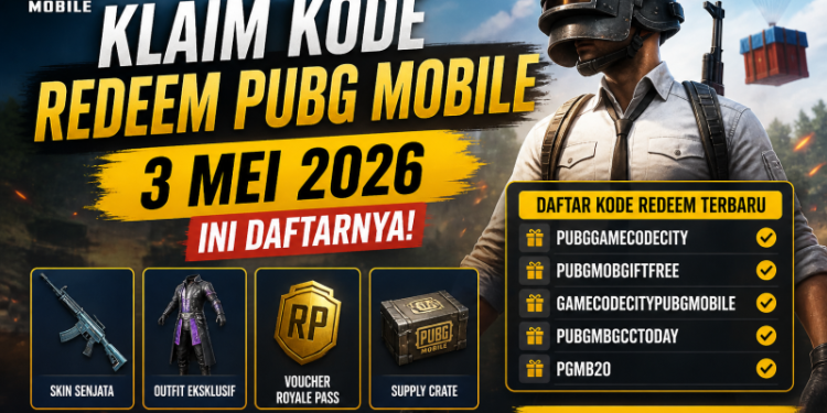 Klaim Kode Redeem PUBG Mobile 3 Mei 2026, Ini Daftarnya