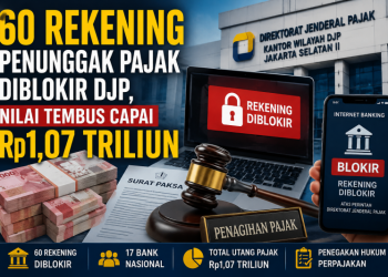 60 Rekening Penunggak Pajak Diblokir DJP