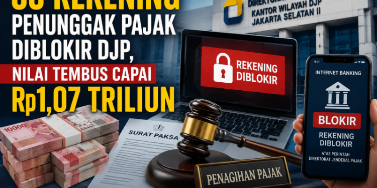 60 Rekening Penunggak Pajak Diblokir DJP