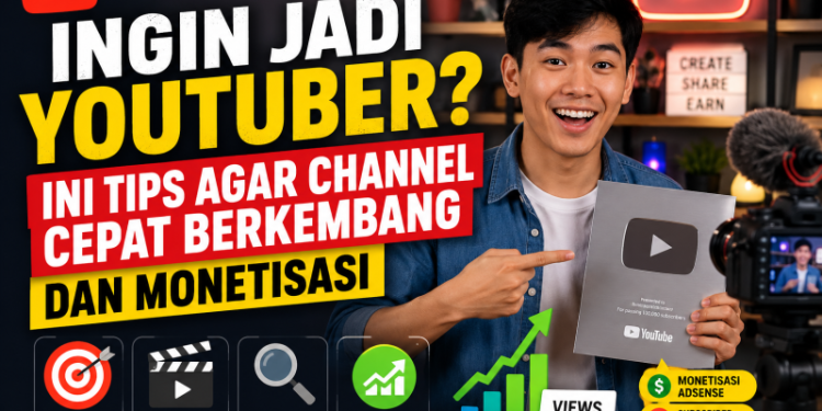 Ingin Jadi YouTuber, Ini Tips Agar Channel Cepat Berkembang dan Monetisasi