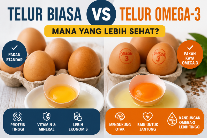 Telur Biasa VS Telur Omega-3, Mana yang Lebih Sehat?
