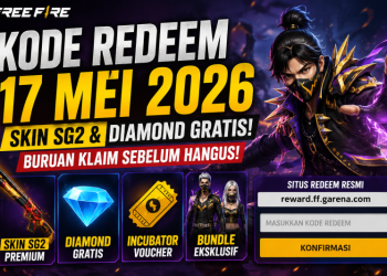 Kode Redeem Free Fire Terbaru 17 Mei 2026, Segera Klaim Skin SG2 dan Diamond Gratis