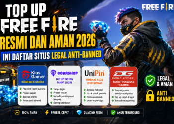Top Up Free Fire Resmi dan Aman 2026, Ini Daftar Situs Legal Anti-Banned