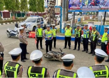 Sat Lantas Polres Kerinci Gelar Simulasi Tangani Kecelakaan Lalu Lintas