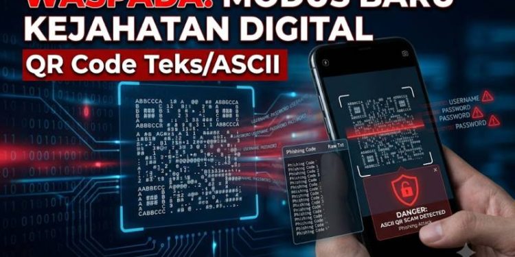 Modus Baru Kejahatan Digital, Memanfaatkan QR Code Bentuk Karakter teks atau ASCII