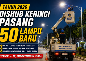 Tahun 2026 Dishub Kerinci Pasang 50 Lampu Baru