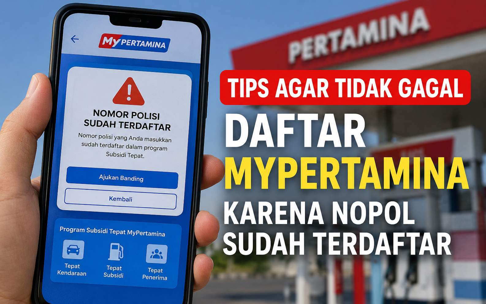 Tips Agar tidak Gagal Daftar MyPertamina