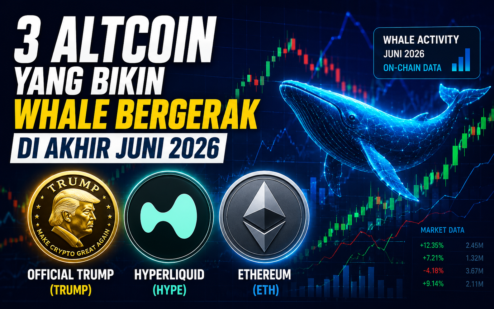 3 Altcoin Ini yang Jadi Sorotan Whale di Penghujung Juni 2026