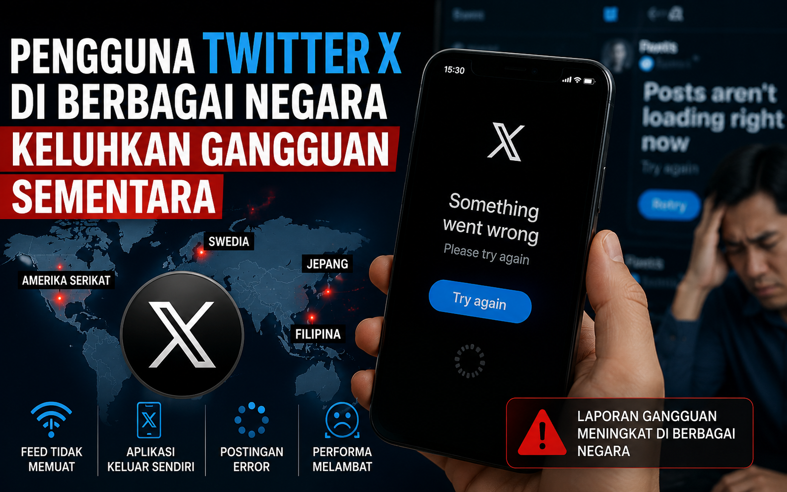 Pengguna Twitter X di Berbagai Negara Keluhkan Gangguan Sementara