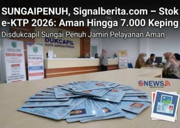 Stok Blangko e-KTP Sungai Penuh Capai 7.000 Keping
