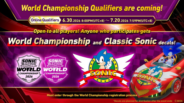 Sega Gelar Kejuaraan Dunia Perdana Sonic Racing: CrossWorlds 2026