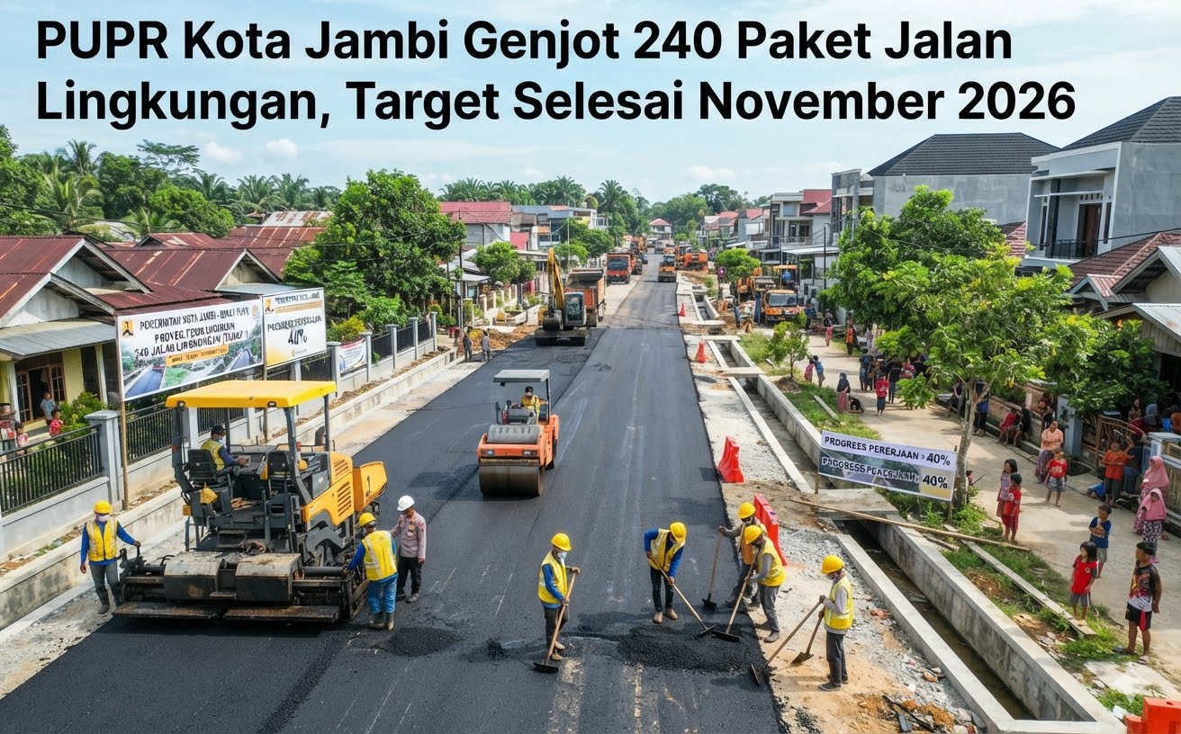 PUPR Kota Jambi Genjot 240 Paket Jalan Lingkungan