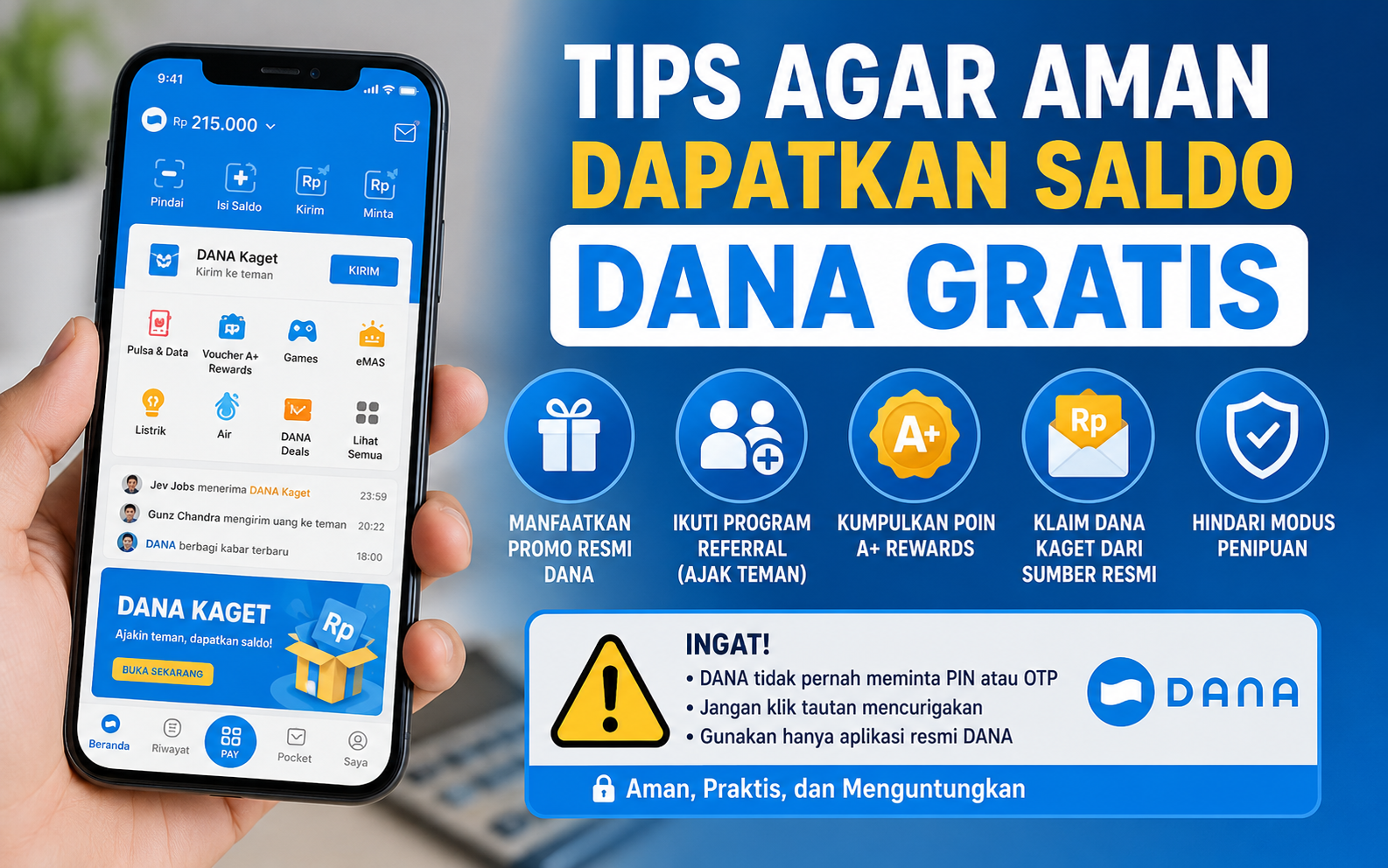 Tips Agar Aman Dapatkan Saldo DANA Gratis