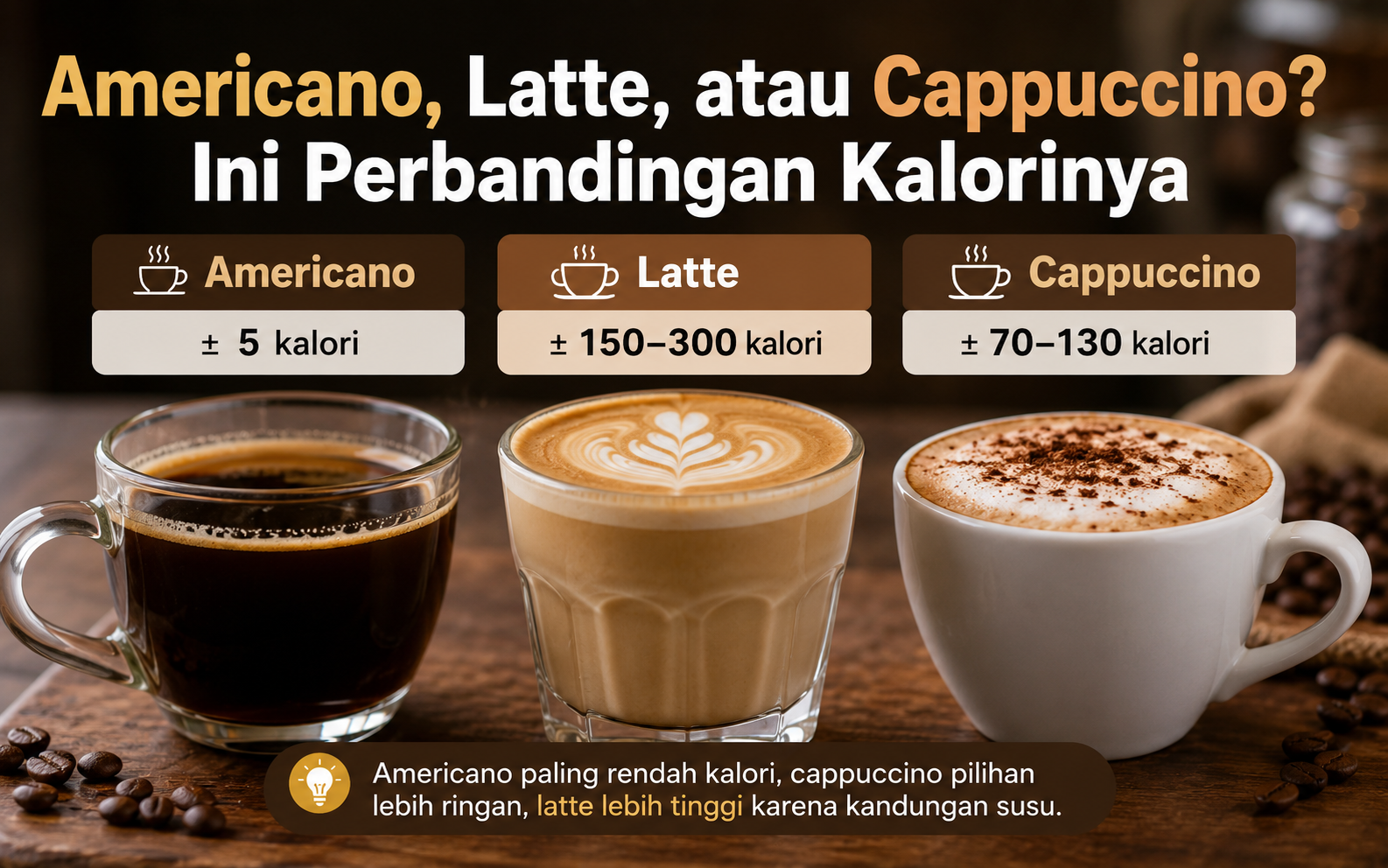 Americano, Latte, atau Cappuccino? Ini Perbandingan Kalorinya