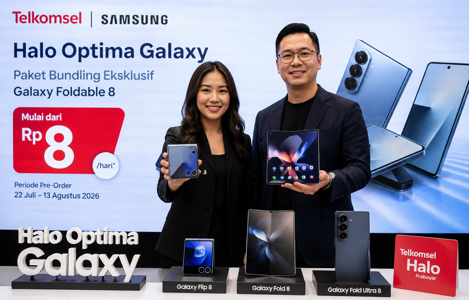Telkomsel dan Samsung Luncurkan Paket Bundling Galaxy Foldable 8