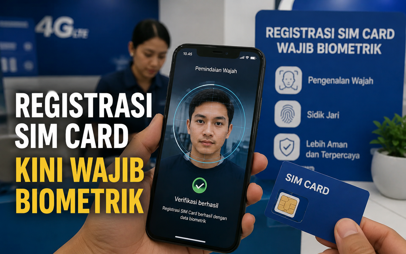 Registrasi SIM Card Kini Wajib Biometrik