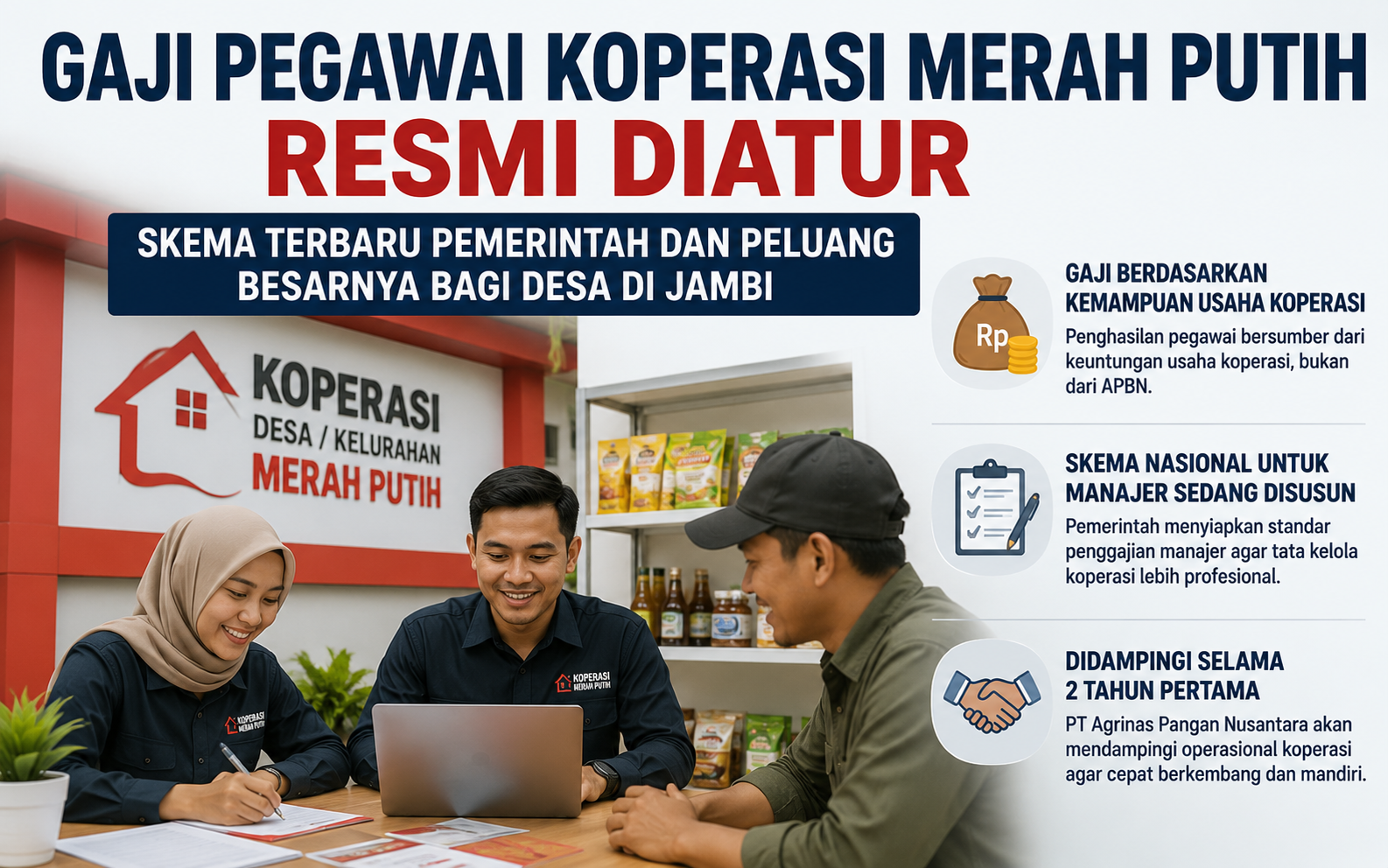 Pemerintah Siapkan Skema Nasional Gaji Pegawai Koperasi Merah Putih