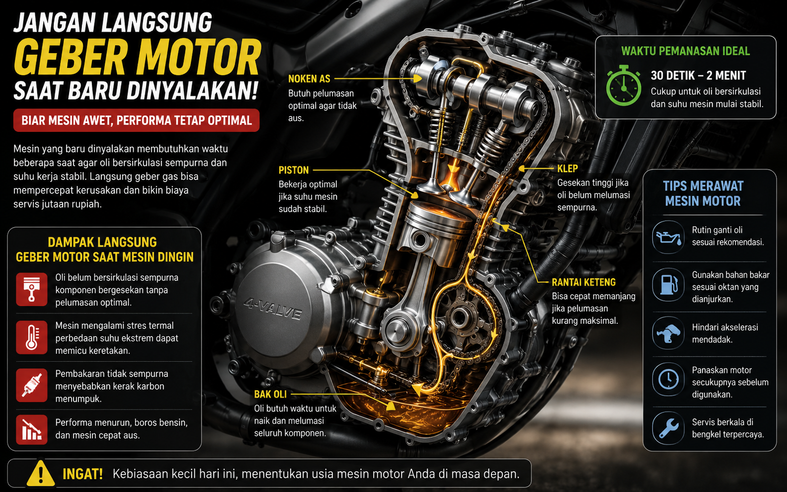 Langsung Geber Motor Setelah Mesin Dinyalakan