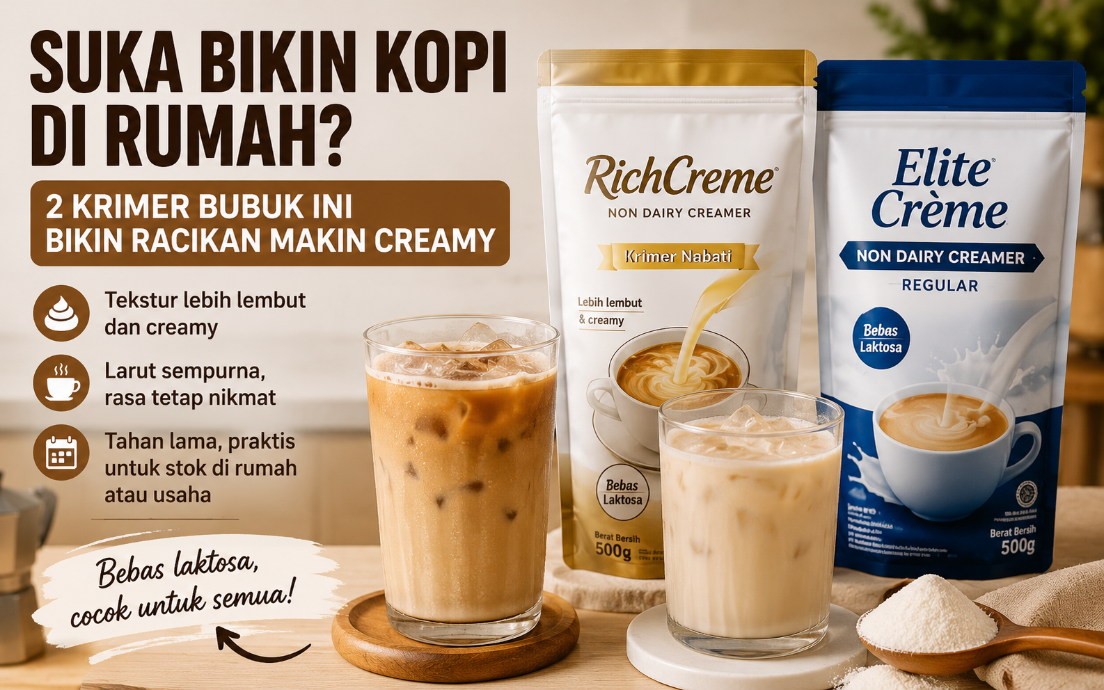 Dua Krimer Bubuk Non-Dairy
