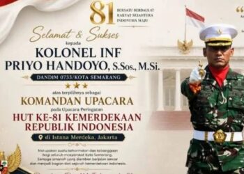 Kolonel Inf Priyo Handoyo Terpilih Jadi Komandan Upacara HUT ke-81 RI