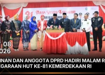 Pimpinan dan Anggota DPRD Hadiri Malam Resepsi Kenegaraan HUT ke-81 Kemerdekaan RI
