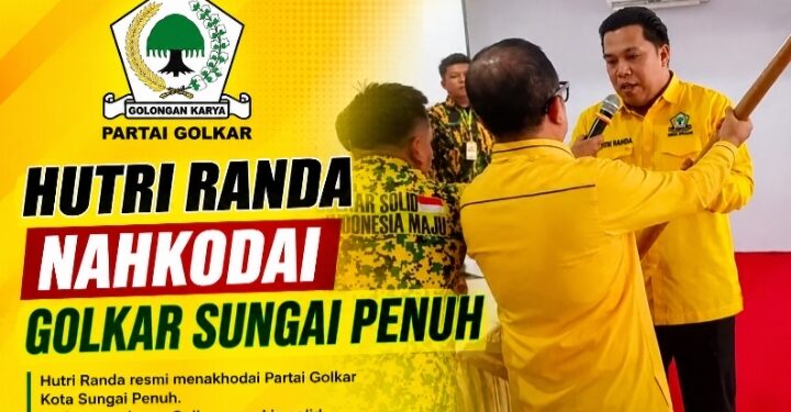 Hutri Randa Resmi Nahkodai DPD II Golkar Sungai Penuh