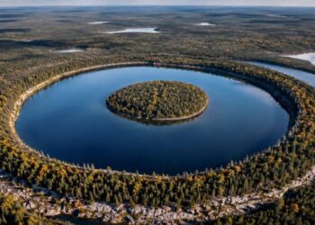Canada’s Giant Ring-Shaped Lake