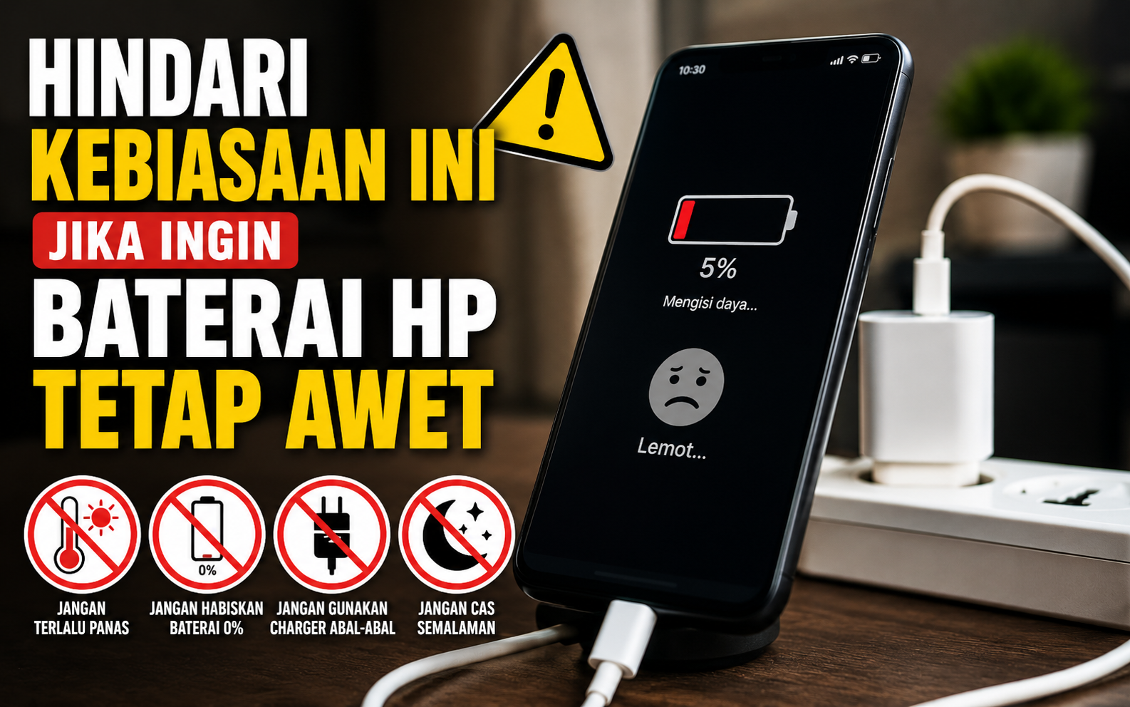 Hindari Kebiasaan Ini Jika Ingin Baterai HP Tetap Awet