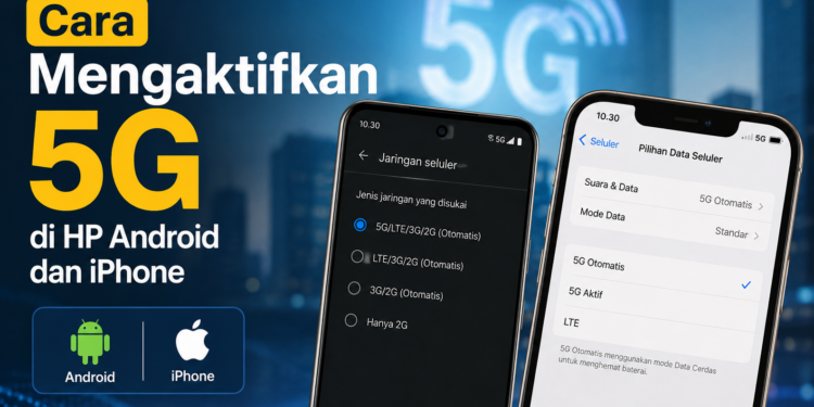 Cara Mengaktifkan 5G di HP Android dan iPhone