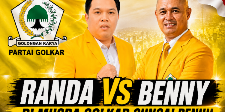 Pendaftaran Berakhir, Benny Vs Randa Bertarung di Musda Golkar Sungai Penuh