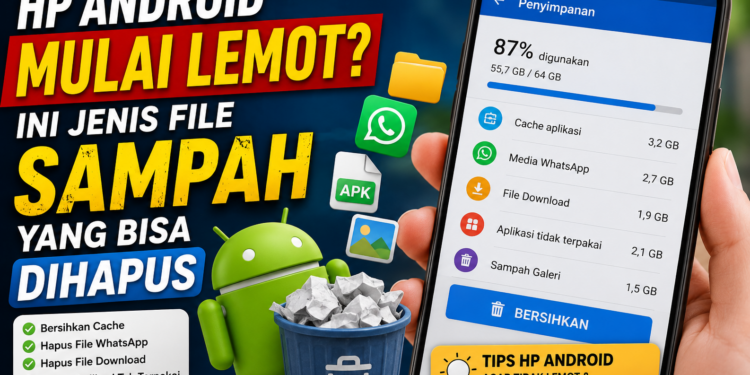 HP Android Mulai Lemot? Ini Jenis File Sampah
