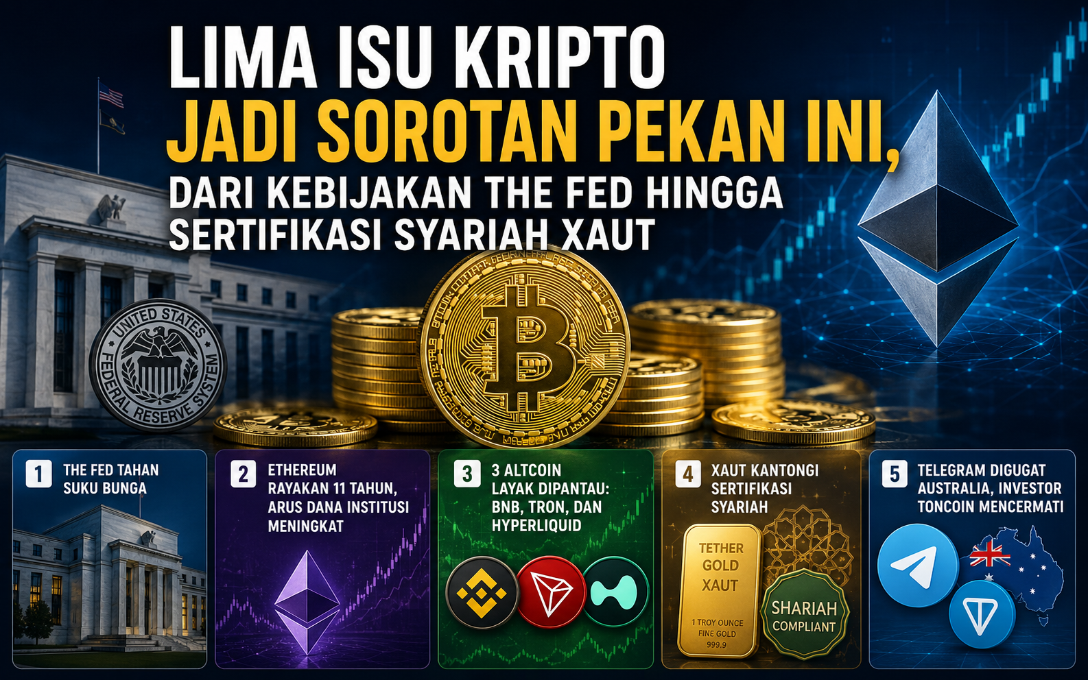 Lima Isu Kripto Jadi Sorotan Pekan Ini