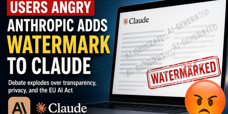 Users Angry Over Anthropic Adding Watermarks