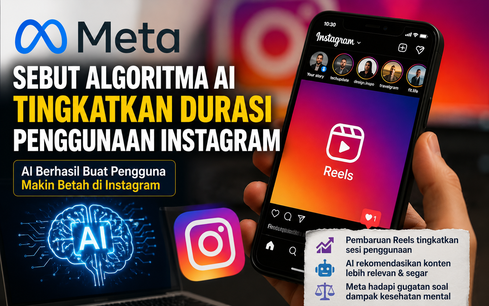 Meta Sebut Algoritma AI Tingkatkan Durasi