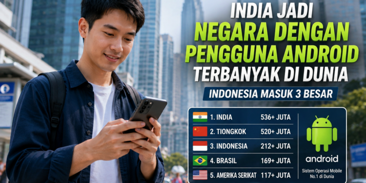 Negara Pengguna Android terbanyak di Dunia