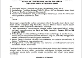 Muaro Jambi Juga Perpanjang Belajar Daring