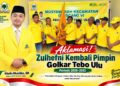 Zulhefni Kembali Nahkodai Golkar Tebo Ulu