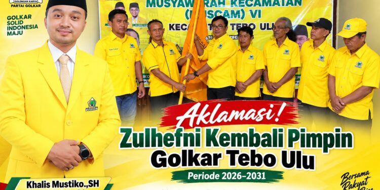 Zulhefni Kembali Nahkodai Golkar Tebo Ulu