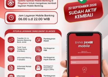 Mobile Banking Bank Jambi Kembali Aktif