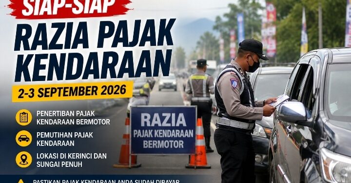 Siap-siap Razia Pajak Kendaraan di Kerinci