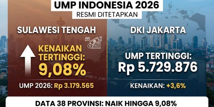 Daftar Lengkap UMP 2026 di 38 Provinsi